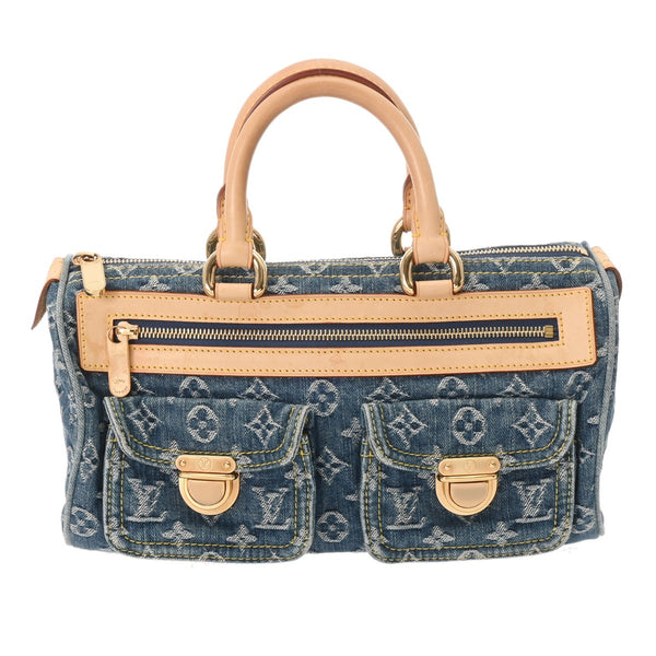 LOUIS VUITTON ルイヴィトン モノグラムデニム ネオスピーディ ブルー M95019 レディース デニム ハンドバッグ ABランク 中古 銀蔵