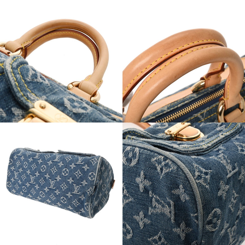 LOUIS VUITTON ルイヴィトン モノグラムデニム ネオスピーディ ブルー M95019 レディース デニム ハンドバッグ ABランク 中古 銀蔵