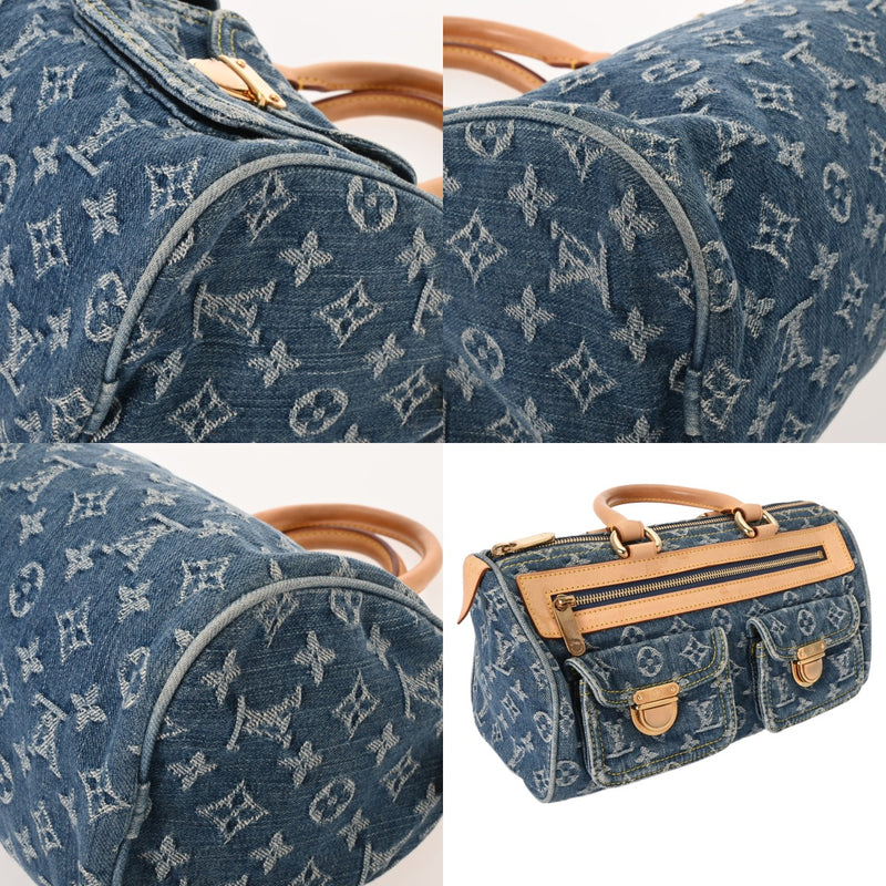 LOUIS VUITTON ルイヴィトン モノグラムデニム ネオスピーディ ブルー M95019 レディース デニム ハンドバッグ ABランク 中古 銀蔵