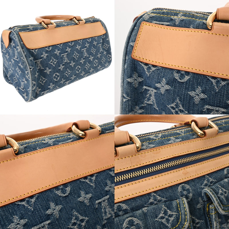 LOUIS VUITTON ルイヴィトン モノグラムデニム ネオスピーディ ブルー M95019 レディース デニム ハンドバッグ ABランク 中古 銀蔵