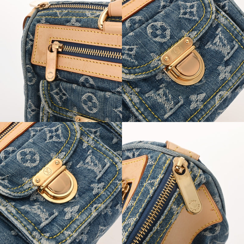 LOUIS VUITTON ルイヴィトン モノグラムデニム ネオスピーディ ブルー M95019 レディース デニム ハンドバッグ ABランク 中古 銀蔵