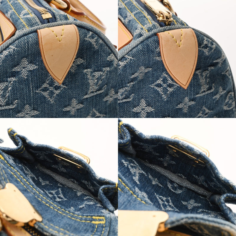 LOUIS VUITTON ルイヴィトン モノグラムデニム ネオスピーディ ブルー M95019 レディース デニム ハンドバッグ ABランク 中古 銀蔵