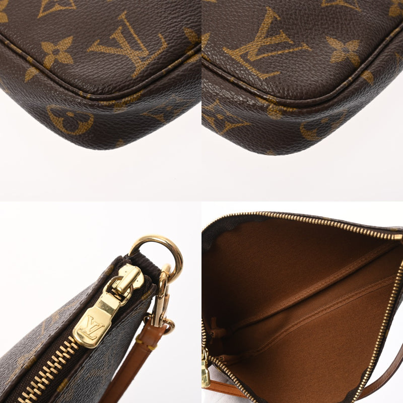 LOUIS VUITTON ルイヴィトン モノグラム ポシェット アクセソワール ブラウン M51980 レディース モノグラムキャンバス アクセサリーポーチ Bランク 中古 銀蔵