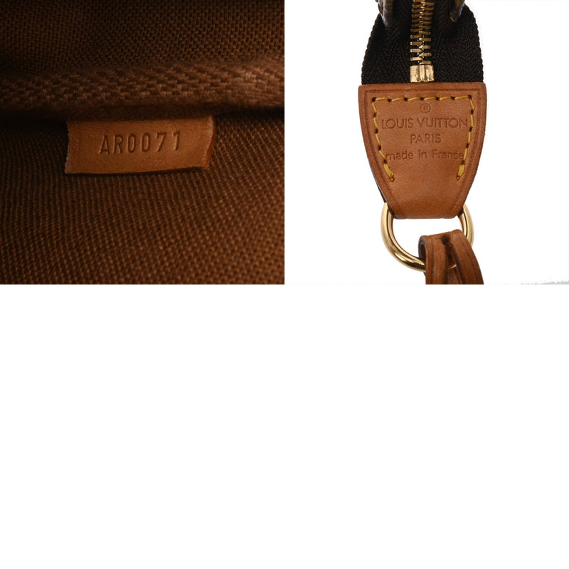 LOUIS VUITTON ルイヴィトン モノグラム ポシェット アクセソワール ブラウン M51980 レディース モノグラムキャンバス アクセサリーポーチ Bランク 中古 銀蔵