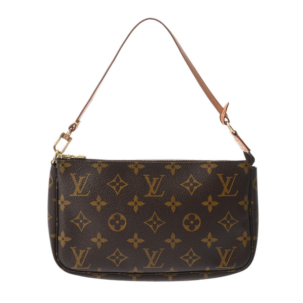 LOUIS VUITTON ルイヴィトン モノグラム ポシェット アクセソワール ブラウン M51980 レディース モノグラムキャンバス アクセサリーポーチ Bランク 中古 銀蔵