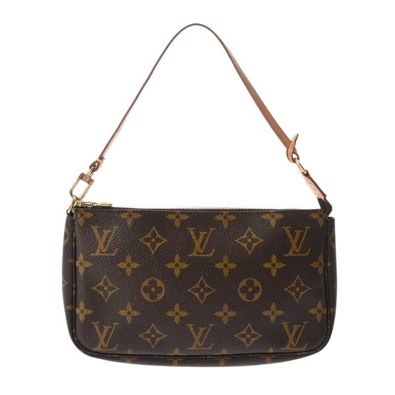 LOUIS VUITTON ルイヴィトン モノグラム ポシェット アクセソワール ブラウン M51980 レディース モノグラムキャンバス アクセサリーポーチ Bランク 中古 銀蔵