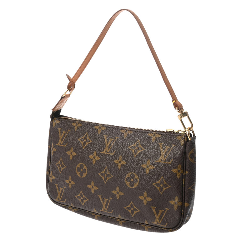 LOUIS VUITTON ルイヴィトン モノグラム ポシェット アクセソワール ブラウン M51980 レディース モノグラムキャンバス アクセサリーポーチ Bランク 中古 銀蔵