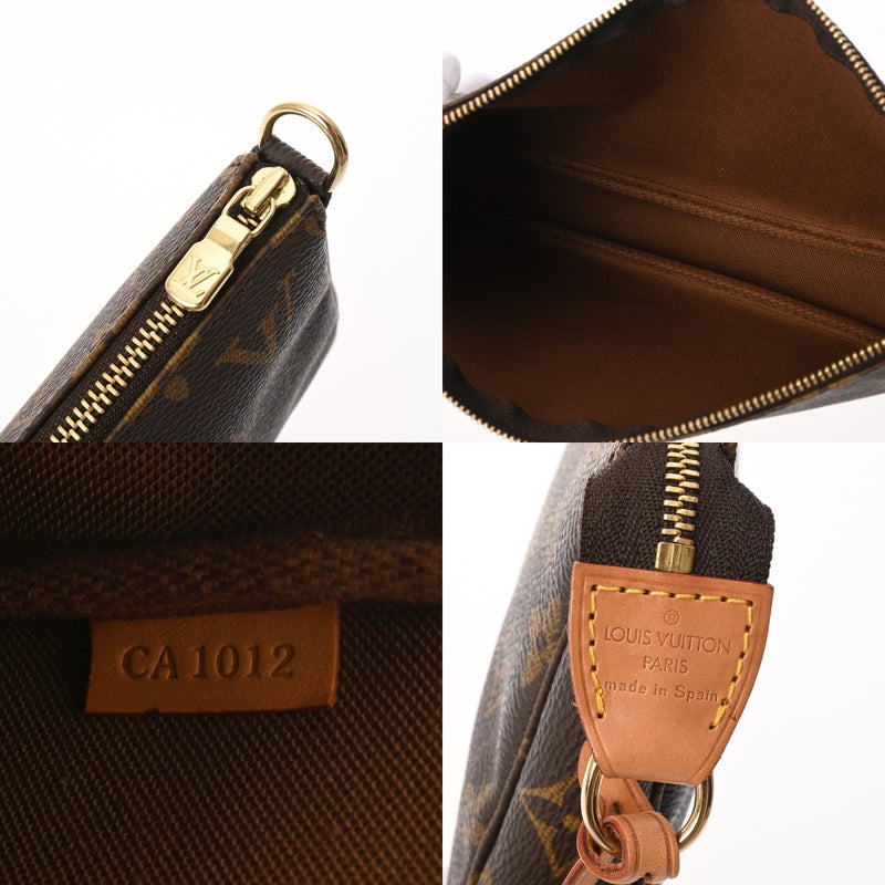 LOUIS VUITTON ルイヴィトン モノグラム ポシェット アクセソワール ブラウン M51980 レディース モノグラムキャンバス アクセサリーポーチ ABランク 中古 銀蔵