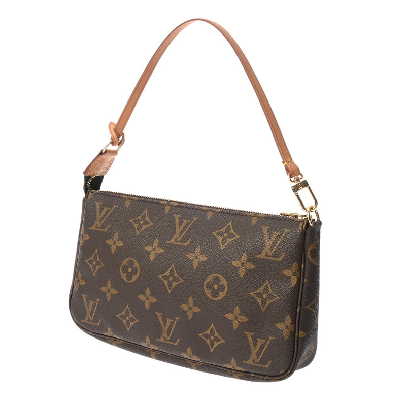 LOUIS VUITTON ルイヴィトン モノグラム ポシェット アクセソワール ブラウン M51980 レディース モノグラムキャンバス アクセサリーポーチ ABランク 中古 銀蔵