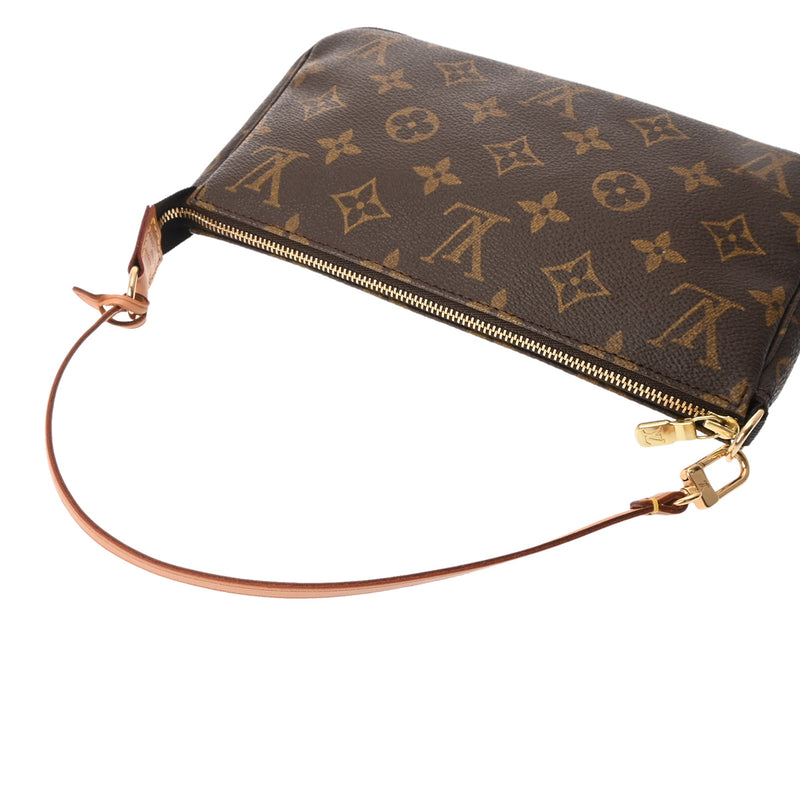 LOUIS VUITTON ルイヴィトン モノグラム ポシェット アクセソワール ブラウン M51980 レディース モノグラムキャンバス アクセサリーポーチ ABランク 中古 銀蔵