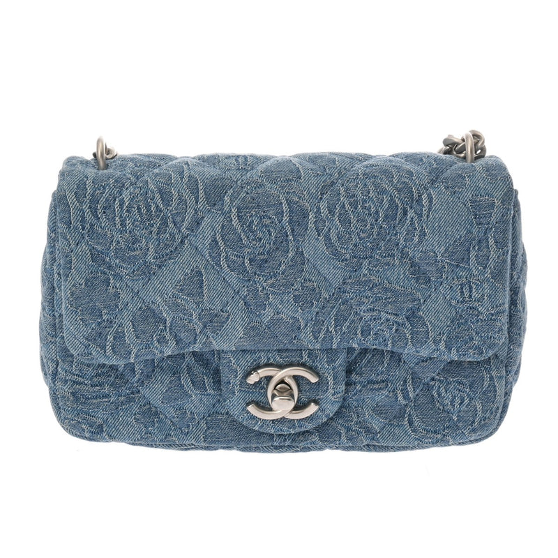 CHANEL シャネル マトラッセ ミニフラップバッグ ブルー AS3829