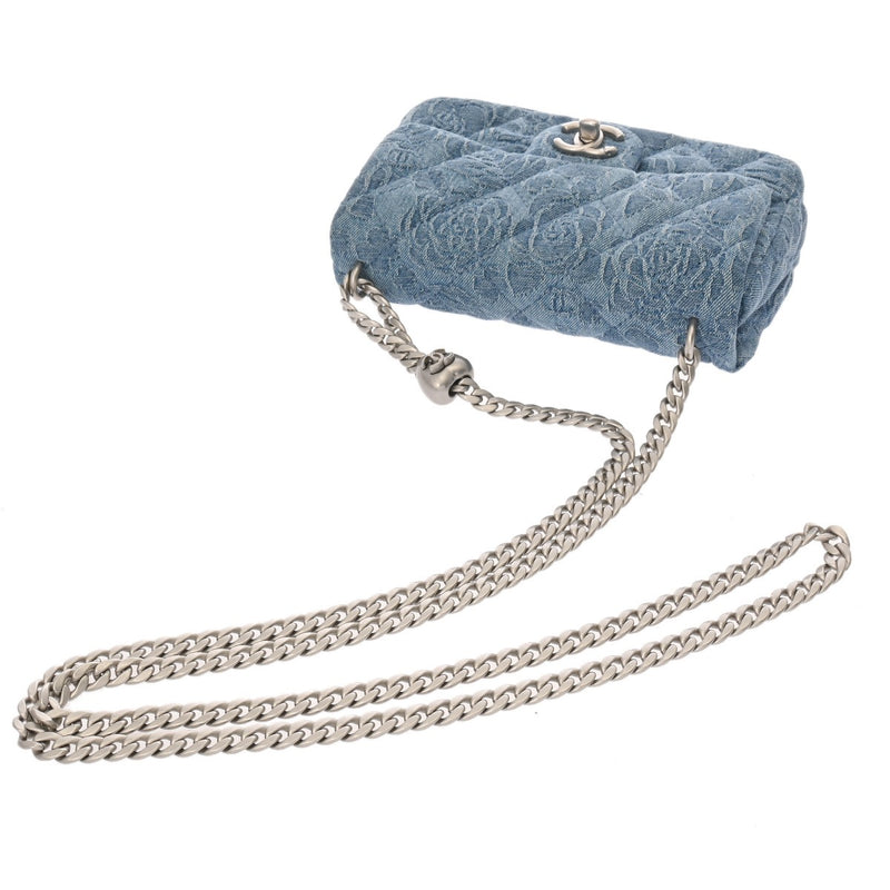 CHANEL シャネル マトラッセ ミニフラップバッグ ブルー AS3829