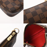 LOUIS VUITTON ルイヴィトン ダミエ ミニ ポシェット アクセソワール ブラウン N58009 レディース ダミエキャンバス アクセサリーポーチ ABランク 中古 銀蔵