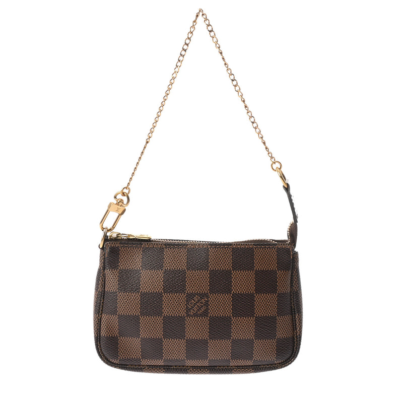 LOUIS VUITTON ルイヴィトン ダミエ ミニ ポシェット アクセソワール ブラウン N58009 レディース ダミエキャンバス アクセサリーポーチ ABランク 中古 銀蔵