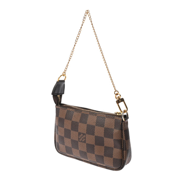 LOUIS VUITTON ルイヴィトン ダミエ ミニ ポシェット アクセソワール ブラウン N58009 レディース ダミエキャンバス アクセサリーポーチ ABランク 中古 銀蔵