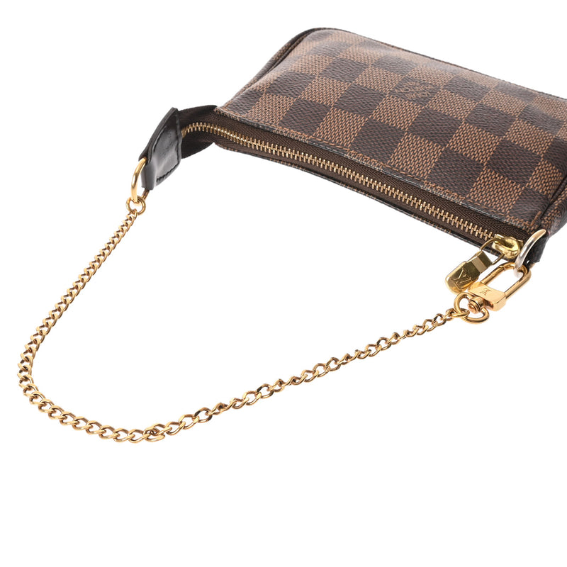 LOUIS VUITTON ルイヴィトン ダミエ ミニ ポシェット アクセソワール ブラウン N58009 レディース ダミエキャンバス アクセサリーポーチ ABランク 中古 銀蔵