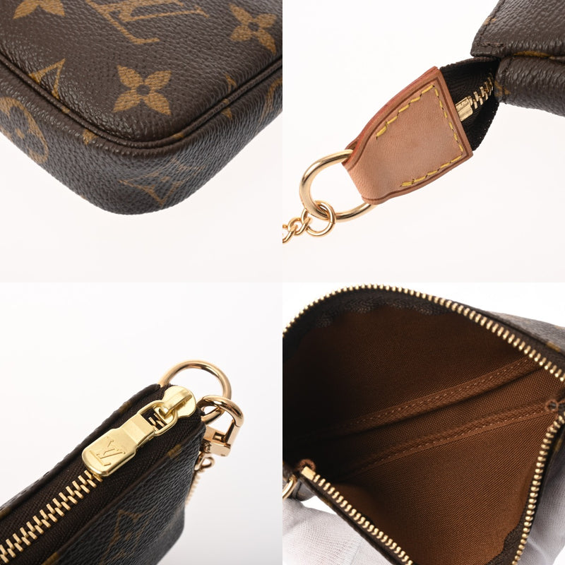 LOUIS VUITTON ルイヴィトン モノグラム ミニ ポシェット アクセソワール ブラウン M58009 レディース モノグラムキャンバス アクセサリーポーチ Aランク 中古 銀蔵