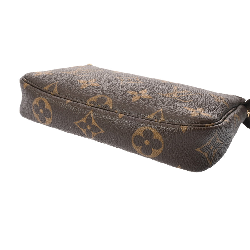 LOUIS VUITTON ルイヴィトン モノグラム ミニ ポシェット アクセソワール ブラウン M58009 レディース モノグラムキャンバス アクセサリーポーチ Aランク 中古 銀蔵