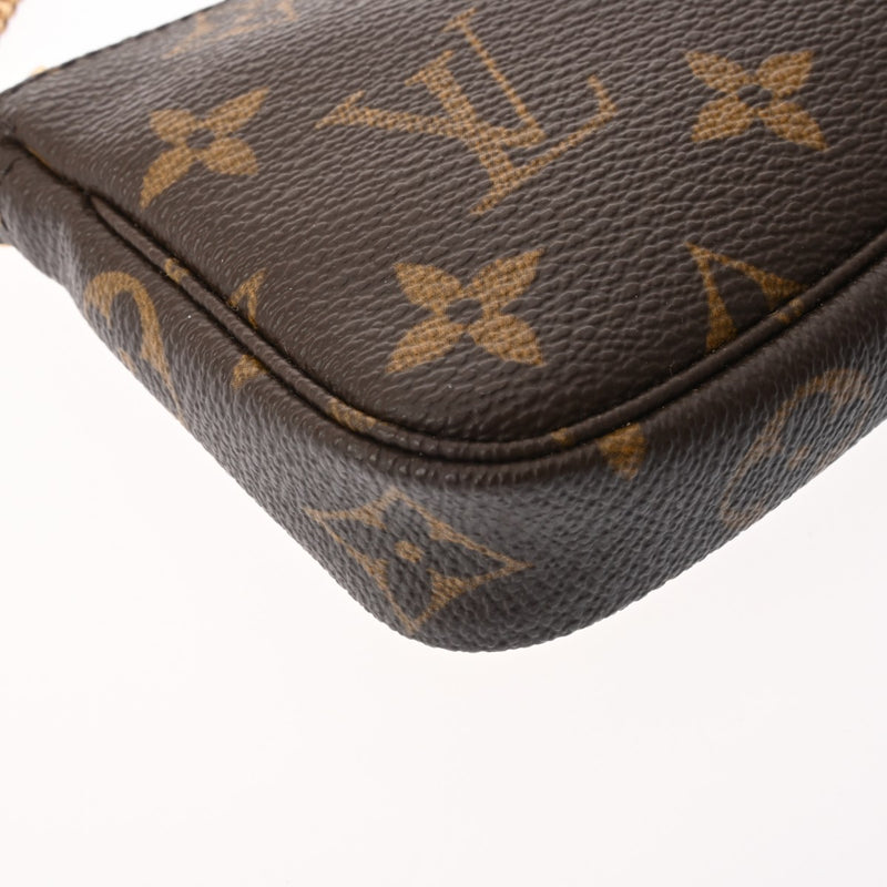 LOUIS VUITTON ルイヴィトン モノグラム ミニ ポシェット アクセソワール ブラウン M58009 レディース モノグラムキャンバス アクセサリーポーチ Aランク 中古 銀蔵