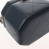 CHANEL シャネル マトラッセ スモールバニティ ネイビー AS2630 レディース カーフ バニティバッグ ABランク 中古 銀蔵