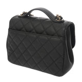 CHANEL シャネル マトラッセ ビジネスアフィニティ スモール ブラック A93607 レディース キャビアスキン 2WAYバッグ Aランク 中古 銀蔵