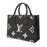 LOUIS VUITTON ルイヴィトン モノグラムアンプラント オンザゴー PM 2WAY ブラック/ベージュ M45659 レディース レザー ハンドバッグ Aランク 中古 銀蔵