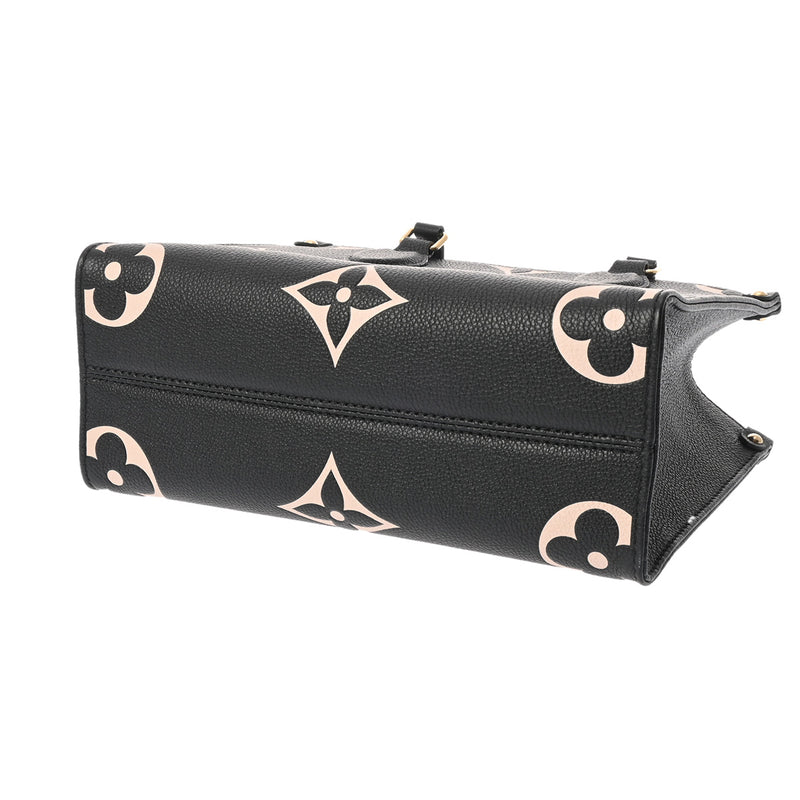 LOUIS VUITTON ルイヴィトン モノグラムアンプラント オンザゴー PM 2WAY ブラック/ベージュ M45659 レディース レザー ハンドバッグ Aランク 中古 銀蔵