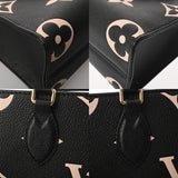 LOUIS VUITTON ルイヴィトン モノグラムアンプラント オンザゴー PM 2WAY ブラック/ベージュ M45659 レディース レザー ハンドバッグ Aランク 中古 銀蔵