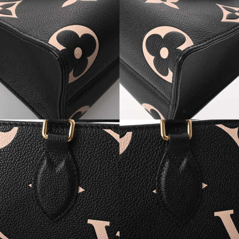 LOUIS VUITTON ルイヴィトン モノグラムアンプラント オンザゴー PM 2WAY ブラック/ベージュ M45659 レディース レザー ハンドバッグ Aランク 中古 銀蔵