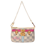 LOUIS VUITTON ルイヴィトン ダミエアズール ポシェットアクセソワール ハワイ限定 ホワイト N61008 レディース ダミエアズールキャンバス アクセサリーポーチ Aランク 中古 銀蔵
