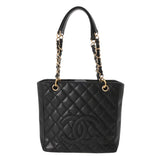 CHANEL シャネル マトラッセ PTT プチタイムレストート ブラック A18004 レディース キャビアスキン トートバッグ ABランク 中古 銀蔵