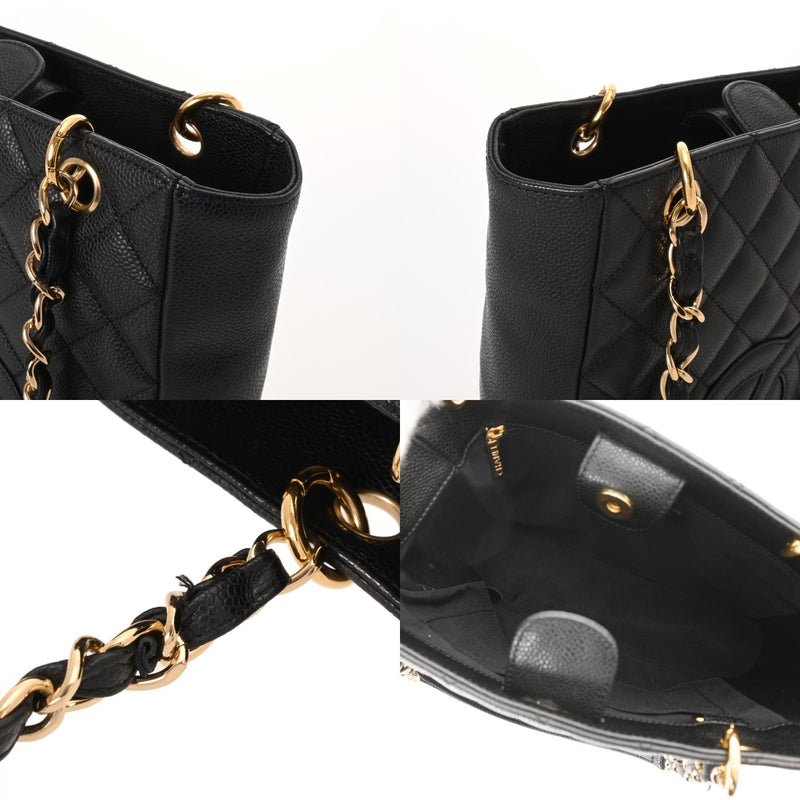 CHANEL シャネル マトラッセ PTT プチタイムレストート ブラック A18004 レディース キャビアスキン トートバッグ ABランク 中古 銀蔵
