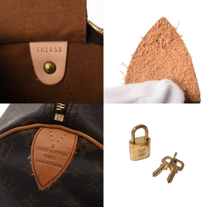 LOUIS VUITTON ルイヴィトン モノグラム スピーディ 30 旧型 ブラウン M41526 レディース モノグラムキャンバス ハンドバッグ ABランク 中古 銀蔵
