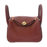 HERMES エルメス リンディ ミニ ルージュアッシュ B刻印(2023年頃) レディース ヴォースイフト 2WAYバッグ 新同 中古 銀蔵