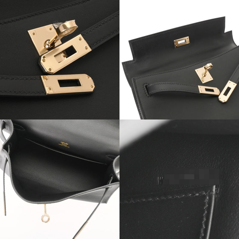 HERMES エルメス ポシェットケリー ブラック W刻印(2024年頃) レディース ヴォースイフト ハンドバッグ 未使用 銀蔵