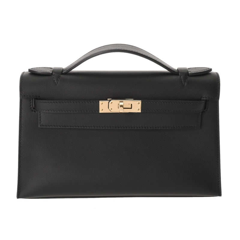HERMES エルメス ポシェットケリー ブラック W刻印(2024年頃) レディース ヴォースイフト ハンドバッグ 未使用 銀蔵