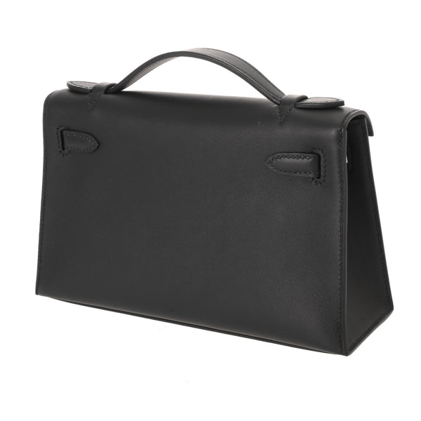 HERMES エルメス ポシェットケリー ブラック W刻印(2024年頃) レディース ヴォースイフト ハンドバッグ 未使用 銀蔵