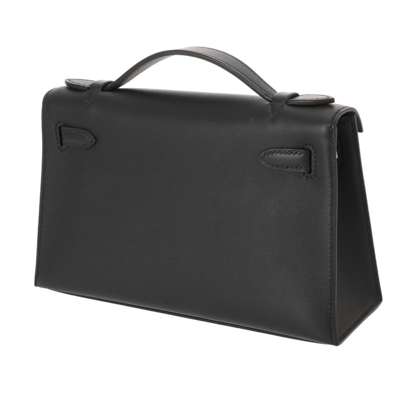 HERMES エルメス ポシェットケリー ブラック W刻印(2024年頃) レディース ヴォースイフト ハンドバッグ 未使用 銀蔵