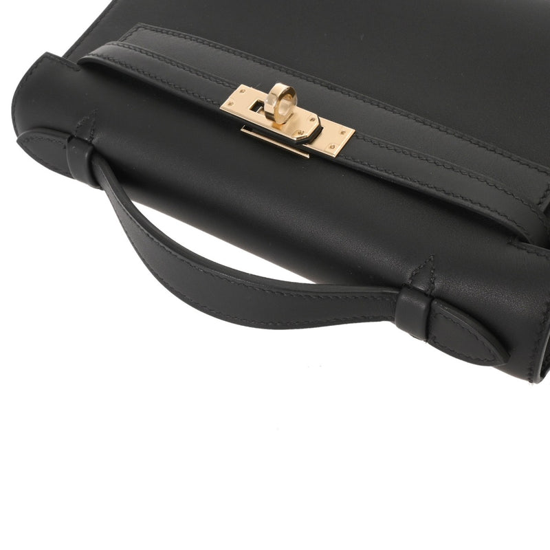 HERMES エルメス ポシェットケリー ブラック W刻印(2024年頃) レディース ヴォースイフト ハンドバッグ 未使用 銀蔵