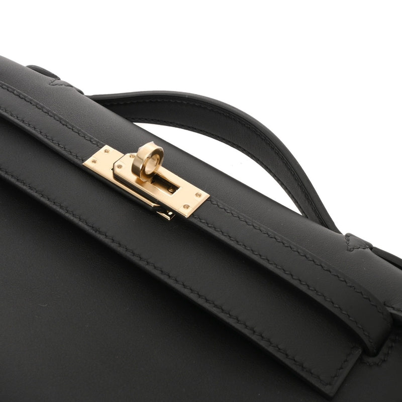 HERMES エルメス ポシェットケリー ブラック W刻印(2024年頃) レディース ヴォースイフト ハンドバッグ 未使用 銀蔵