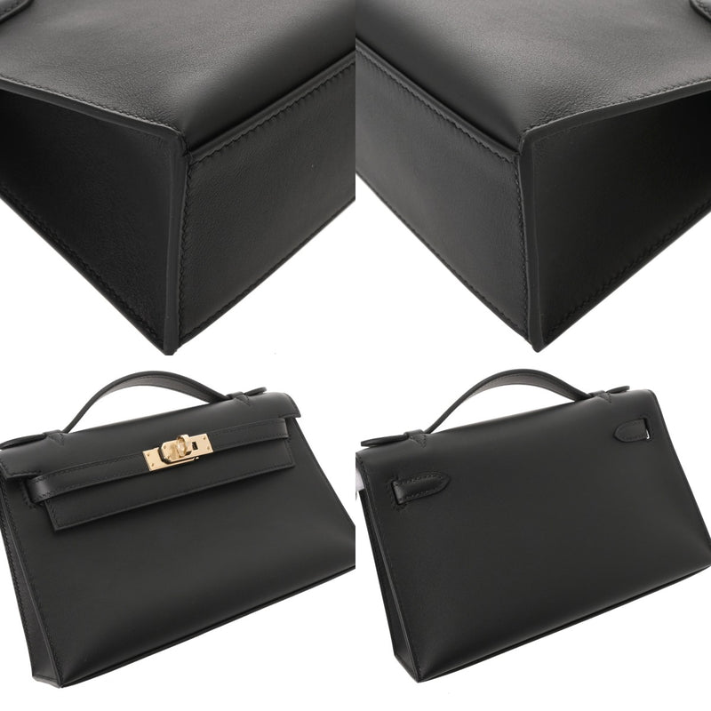 HERMES エルメス ポシェットケリー ブラック W刻印(2024年頃) レディース ヴォースイフト ハンドバッグ 未使用 銀蔵