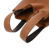 HERMES エルメス ピコタン ロック MM エクラ ゴールド/エベンヌ Z刻印(2021年頃) レディース トリヨンクレマンス ハンドバッグ 新同 中古 銀蔵