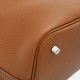 HERMES エルメス ピコタン ロック MM エクラ ゴールド/エベンヌ Z刻印(2021年頃) レディース トリヨンクレマンス ハンドバッグ 新同 中古 銀蔵