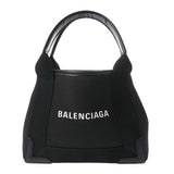 BALENCIAGA バレンシアガ ネイビーカバス XS ブラック 390346 レディース キャンバス レザー ハンドバッグ ABランク 中古 銀蔵