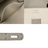 HERMES エルメス バーキン クラブ 35 ミコノス/ホワイト □O刻印(2011年頃) ユニセックス トリヨンクレマンス リザード ハンドバッグ Bランク 中古 銀蔵