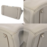 HERMES エルメス バーキン クラブ 35 ミコノス/ホワイト □O刻印(2011年頃) ユニセックス トリヨンクレマンス リザード ハンドバッグ Bランク 中古 銀蔵