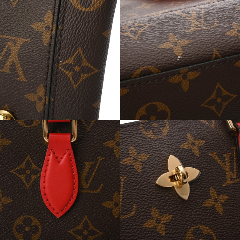 LOUIS VUITTON ルイヴィトン モノグラム フラワートート 2WAY コクリコ 