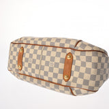 LOUIS VUITTON ルイヴィトン ダミエアズール ガリエラ PM ホワイト N55215 レディース ダミエキャンバス ハンドバッグ Bランク 中古 銀蔵