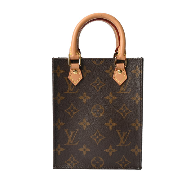 LOUIS VUITTON ルイヴィトン モノグラム プティット サックプラ 旧型 2WAY ブラウン M69442 レディース モノグラムキャンバス ハンドバッグ ABランク 中古 銀蔵