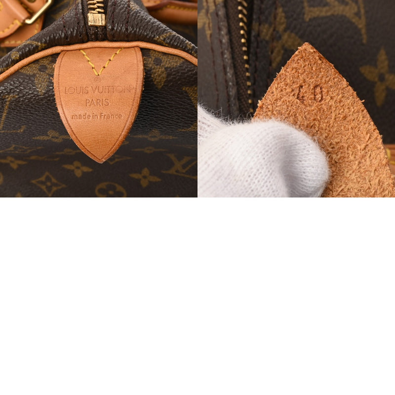 LOUIS VUITTON ルイヴィトン モノグラム スピーディ 40 ブラウン M41522 レディース モノグラムキャンバス ハンドバッグ Bランク 中古 銀蔵